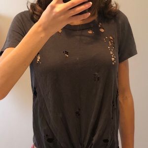 Fashion nova ripped tee